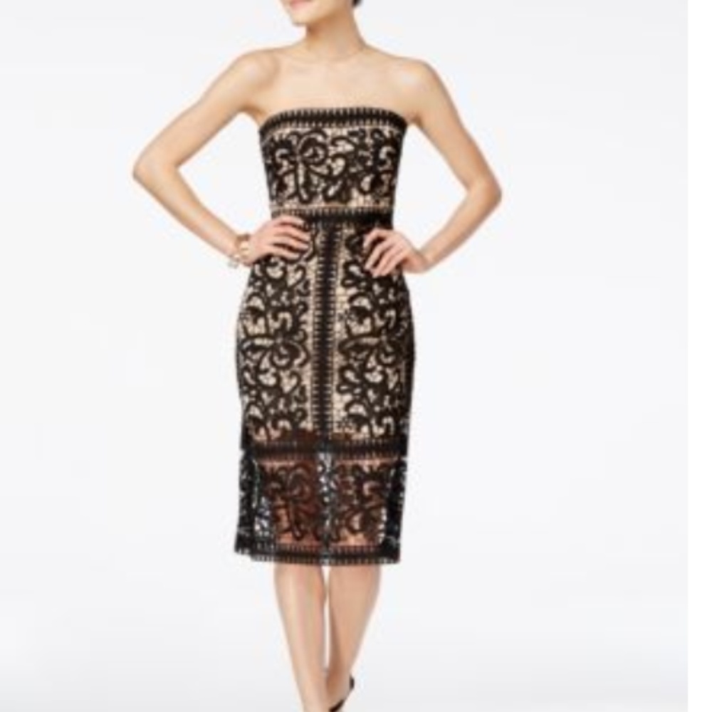 Jump Juniors' Strapless Lace Bodycon Dress